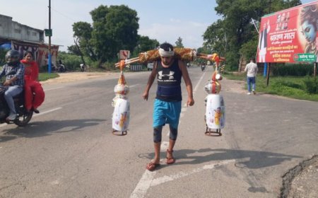 राजनीतिक जीत पर शिवभक्त विक्रम की 41 लीटर गंगाजल कांवड़ यात्रा, बागपत में भक्ति का अद्भुत उदाहरण