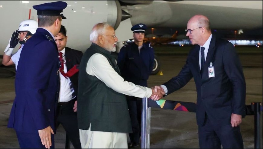 ब्रिक्स शिखर सम्मेलन के लिए ब्राजील पहुंचे पीएम मोदी, ‘ऑपरेशन सिंदूर’ की प्रस्तुति बनी स्वागत की खास झलक
