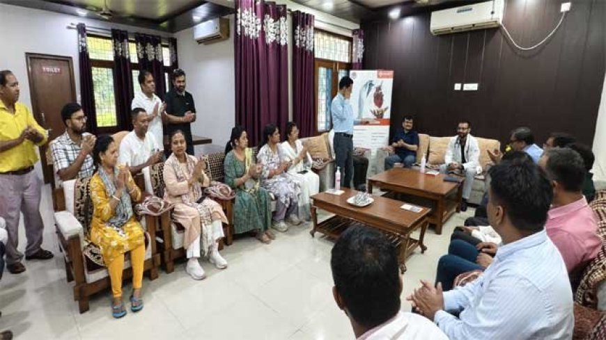 पिटकुल कार्मिकों व उनके परिजनों के स्वास्थ्य जांच हेतु पिटकुल उपकेन्द्र परिसर में निःशुल्क चिकित्सा शिविर का आयोजन