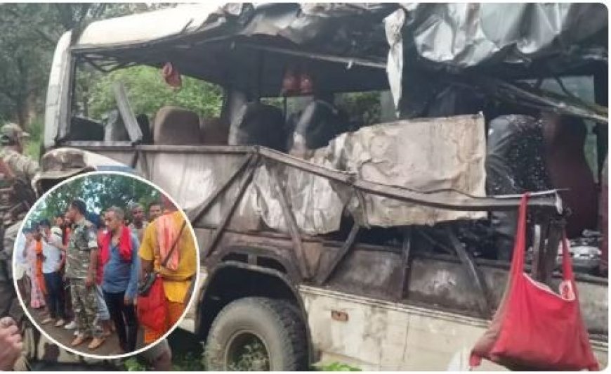 देवघर में भीषण सड़क हादसा: कांवड़ियों की बस और ट्रक की टक्कर में 18 की मौत, 20 घायल