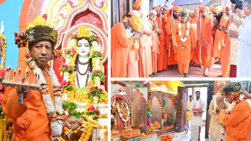 गोरखपुर में विजयादशमी पर सीएम योगी ने दिये महत्वपूर्ण संदेश, बुलेटप्रूफ रथ में शोभायात्रा का किया नेतृत्व