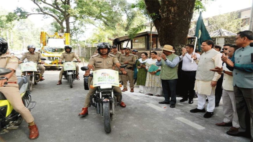 उत्तराखंड में मुख्यमंत्री ने बाइक रैली कर शुरू किया वन्यजीव सप्ताह