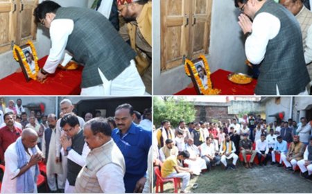 श्रावस्ती : दिल्ली विस्फोट में मारे गए युवक के परिजनों से मिले मंत्री नितिन अग्रवाल और सपा सांसद राम शिरोमणि वर्मा