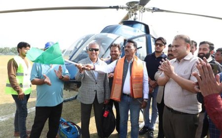 मुख्यमंत्री मोहन यादव की अनूठी पहल, गाजे-बाजे के साथ शुरू हुई ‘पीएमश्री हेली पर्यटन सेवा’