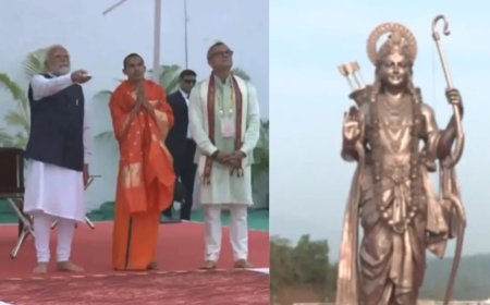 पीएम मोदी ने पणजी में 77 फुट ऊंची भगवान राम की मूर्ति का किया अनावरण, लगे जय श्री राम के नारे...
