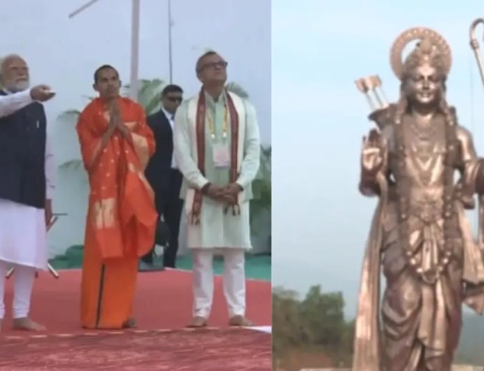 पीएम मोदी ने पणजी में 77 फुट ऊंची भगवान राम की मूर्ति का किया अनावरण, लगे जय श्री राम के नारे...