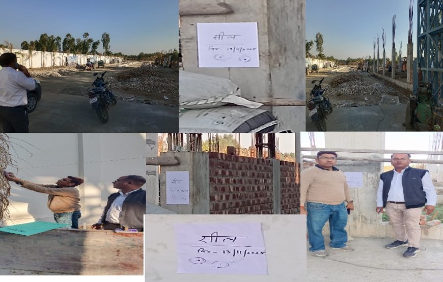 भारत समाचार की ख़बर का असर, भूमाफिया उस्मान सैफी पर प्रशासन का शिकंजा,अवैध रायल सिटी कॉलोनी सील