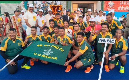 गौलापार में 23वीं प्रादेशिक जनपद/वाहिनी पुलिस हॉकी प्रतियोगिता-2026 का सफल समापन समारोह