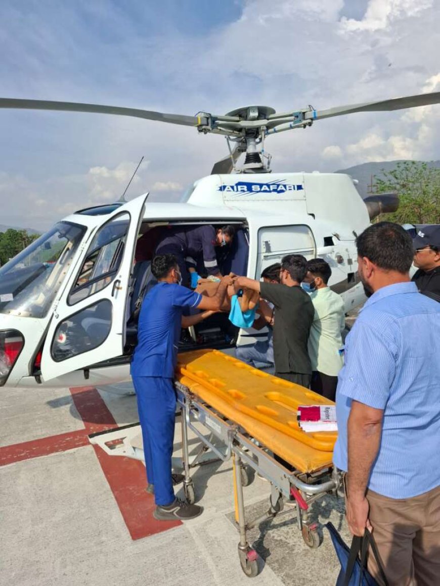उत्तराखंड में पेड़ से गिरने वाली महिला को एयरलिफ्ट किया गया, एम्स ऋषिकेश में भर्ती