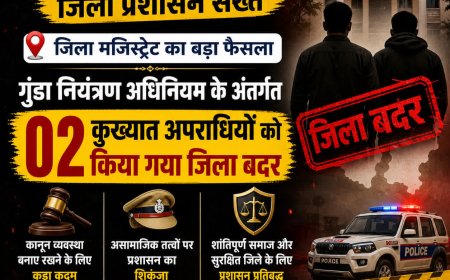 देहरादून में जिला मजिस्ट्रेट ने गुंडा नियंत्रण अधिनियम के तहत दो कुख्यात अपराधियों को किया जिला बदर