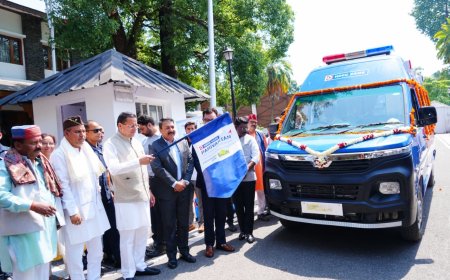 सीएम धामी ने एचडीएफसी बैंक की CSR पहल के तहत 4 अत्याधुनिक एम्बुलेंस का शुभारंभ किया