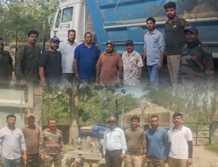 रविवार की बड़ी खबर: रामनगर में वन विभाग की अवैध खनन पर करवाई, दस टायरा डम्पर पकड़ा