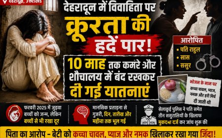 देहरादून में विवाहिता पर अमानवीय अत्याचार: 10 माह तक कमरे-शौचालय में बंद रखने की भयावह कहानी