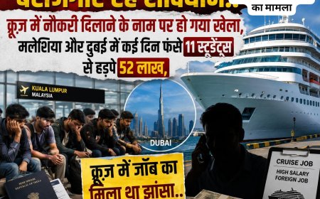 क्रूज नौकरी के नाम पर 52 लाख रुपये की ठगी: 11 छात्र मलेशिया और दुबई में फंसे