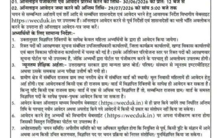 उत्तराखंड: आंगनवाड़ी कार्यकर्ताओं की भर्ती के लिए आवेदन प्रक्रिया शुरू, जानें सभी विवरण