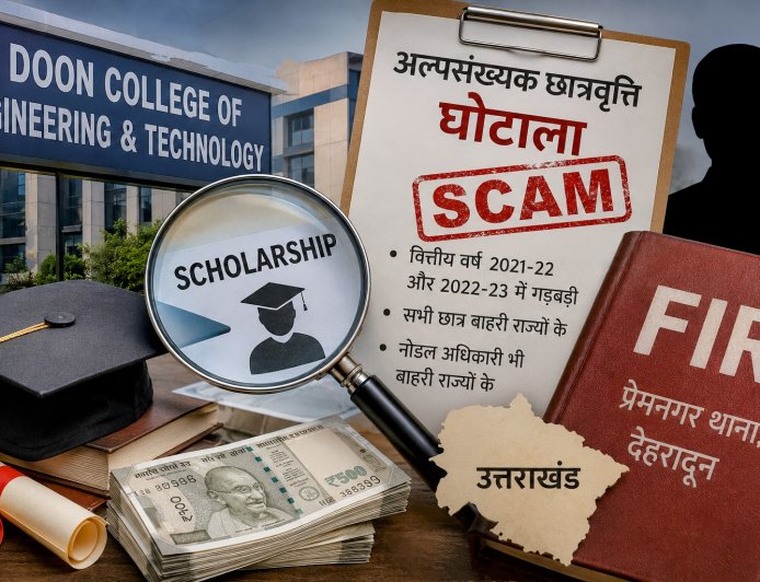 उत्तराखंड में छात्रवृत्ति घोटाले का नया मामला, इंजीनियरिंग कॉलेज पर दर्ज हुआ धोखाधड़ी का मुकदमा