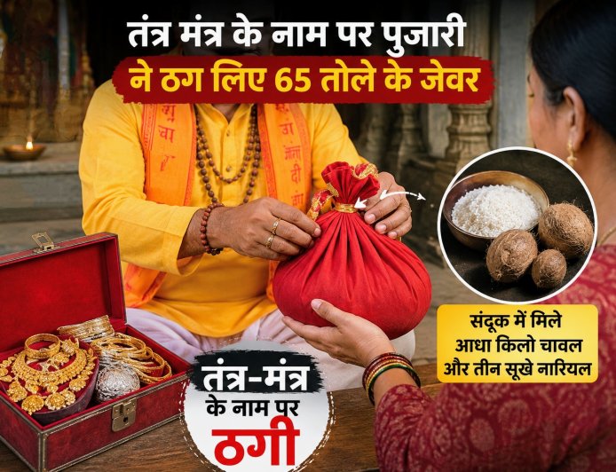 देहरादून में तंत्र-मंत्र के नाम पर हुई ठगी: 65 तोले के जेवर निकले चावल और नारियल