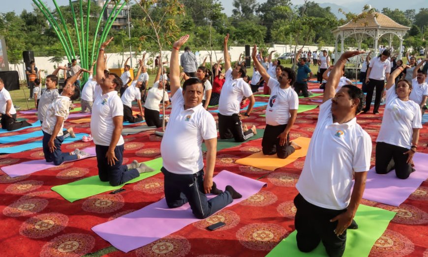 देहरादून में 1000 से अधिक लोगों ने MDDA सिटी फॉरेस्ट पार्क में योग दिवस पर विकास का लिया संकल्प