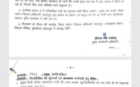 देहरादून : जिला पर्यटन विकास अधिकारी बृजेन्द्र पाण्डेय की सस्पेंशन की बड़ी खबर