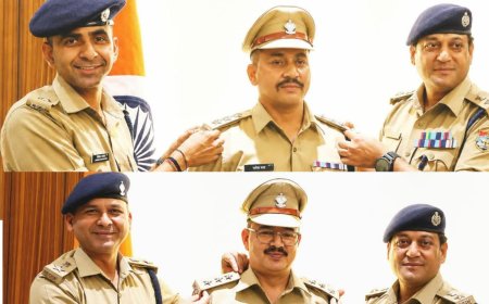 पुलिस उपाधीक्षक के रूप में पदोन्नति पर इंस्पेक्टर राजेश शाह और प्रदीप पंत को दी गई सम्मान, SSP डोभाल ने किया अलंकरण