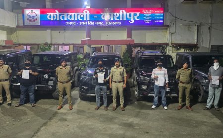 काशीपुर पुलिस का कठोर कदम: हाईवे पर स्टंट और हुड़दंग करने वाले थार और स्कॉर्पियो चालकों पर सख्त कार्रवाई