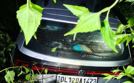 उत्तराखंड: रेड अलर्ट के बीच बरसात में खाई में गिरी कार, 4 लोग हुए सुरक्षित रेस्क्यू