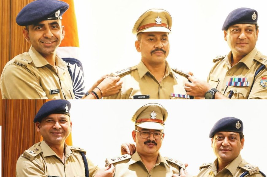 पुलिस उपाधीक्षक के रूप में पदोन्नति पर इंस्पेक्टर राजेश शाह और प्रदीप पंत को दी गई सम्मान, SSP डोभाल ने किया अलंकरण
