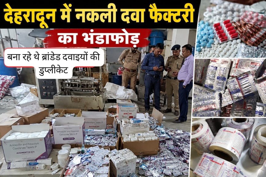 देहरादून में पकड़ी गई नकली दवा की फैक्टरी, गंभीर आरोपों के साथ भंडाफोड़