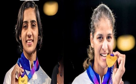 कॉमनवेल्थ गेम्स 2026: जैस्मिन लंबोरिया और प्रीति पवार ने गोल्ड जीतकर भारत का नाम रोशन किया