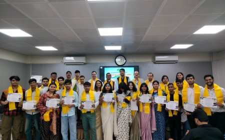 आनंदशाला शिविर की सोशल इंटर्नशिप का सफल समापन, प्रशिक्षुओं को सम्मानित किया गया