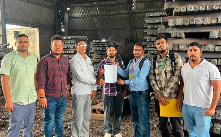 इस्पात कंपनी पर बीआईएस का छापा, मानक उल्लंघन पर उत्पाद जब्त