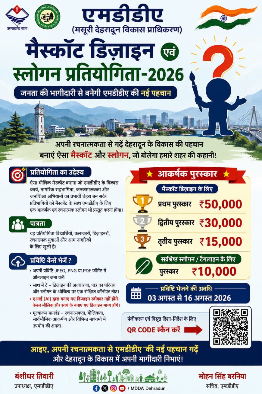 एमडीडीए का क्रिएटिव अभियान: डिज़ाइन करें अपना मैस्कॉट और जीतें ₹50,000