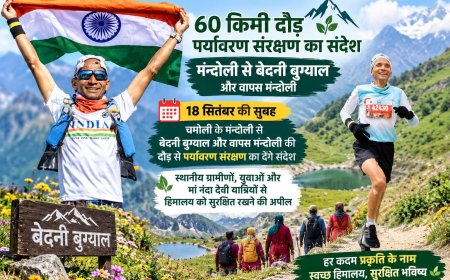60 Km दौड़कर अंतर्राष्ट्रीय धावक कलम सिंह बिष्ट 18 सितंबर को मुन्दोली से बेदनी बुगियाल और वापस हिमालय और संस्कृति की सुरक्षा का देंगे संदेश