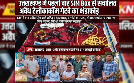 उत्तराखण्ड में पहली बार SIM Box से संचालित अवैध टेलीकॉम गेटवे का भंडाफोड़,STF ने 114 अवैध सिम कार्ड सहित 2 SIM Box, 77 एंटीना, राउटर, मोबाइल एवं अन्य उपकरण किए बरामद