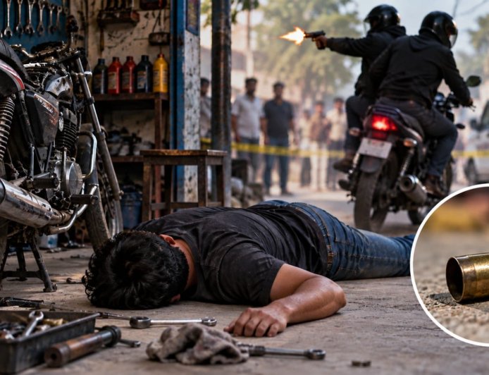 गोलियों से दहला बहादराबाद, दो बदमाशों ने वर्कशाप संचालक को बनाया शिकार