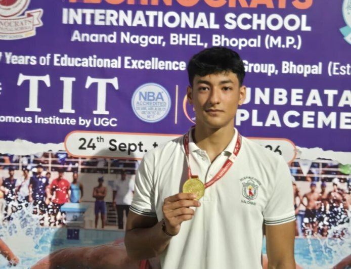 उत्तराखंड: हल्द्वानी के शिवम धपोला ने CBSE राष्ट्रीय तैराकी प्रतियोगिता में जीता स्वर्ण पदक