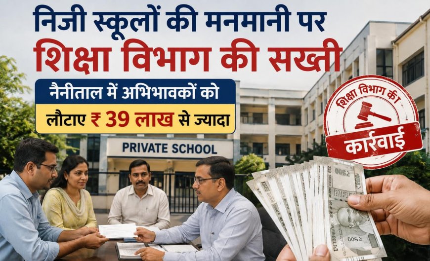 निजी स्कूलों की मनमानी पर सख्ती, नैनीताल में अभिभावकों को लौटाए ₹ 39 लाख से ज्यादा,दून में कब होगी कार्यवाही