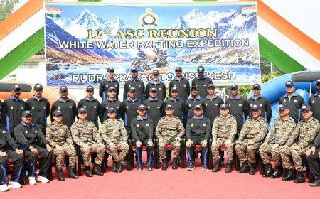 आर्मी सर्विस कोर व्हाइट वॉटर राफ्टिंग एक्सपीडिशन 2026: मेजर जनरल तिवारी ने देहरादून से किया रवाना
