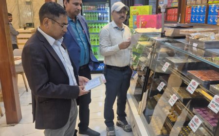 *त्यौहारी सीजन में मिठाइयों की ट्रे से ऑनलाइन स्टोर तक छापेमारी, मिलावट के संदेह में तीन सैंपल लिए*