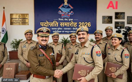 उत्तराखण्ड पुलिस मुख्यालय द्वारा सशस्त्र पुलिस, यातायात एवं पीएसी संवर्ग में कार्यरत 8 उपनिरीक्षकों/प्लाटून कमाण्डरों को मिली पदोन्नति