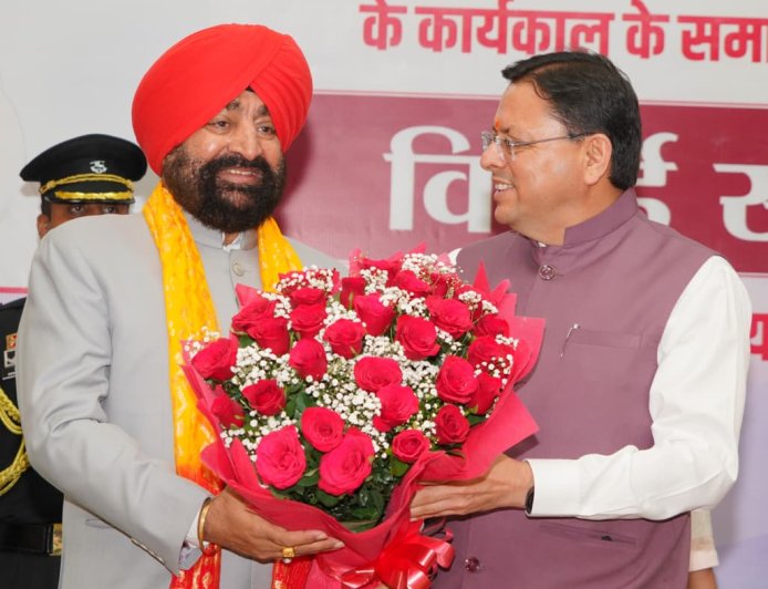 मुख्यमंत्री धामी ने राज्यपाल गुरमीत सिंह को दी विदाई, उत्तराखंड के विकास में योगदान को सराहा
