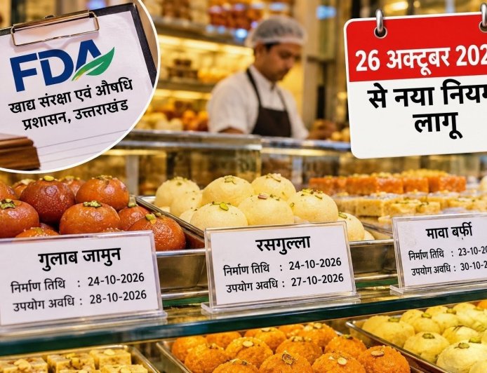उत्तराखंड में 26 अक्टूबर से खुली मिठाइयों पर भी लिखनी होगी निर्माण और एक्सपायरी डेट