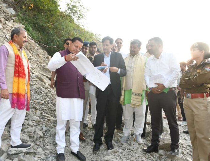 हल्द्वानी-:मुख्यमंत्री उत्तराखंड पुष्कर सिंह धामी ने काठगोदाम  -अमृतपुर बाईपास का स्थलीय निरीक्षण किया
